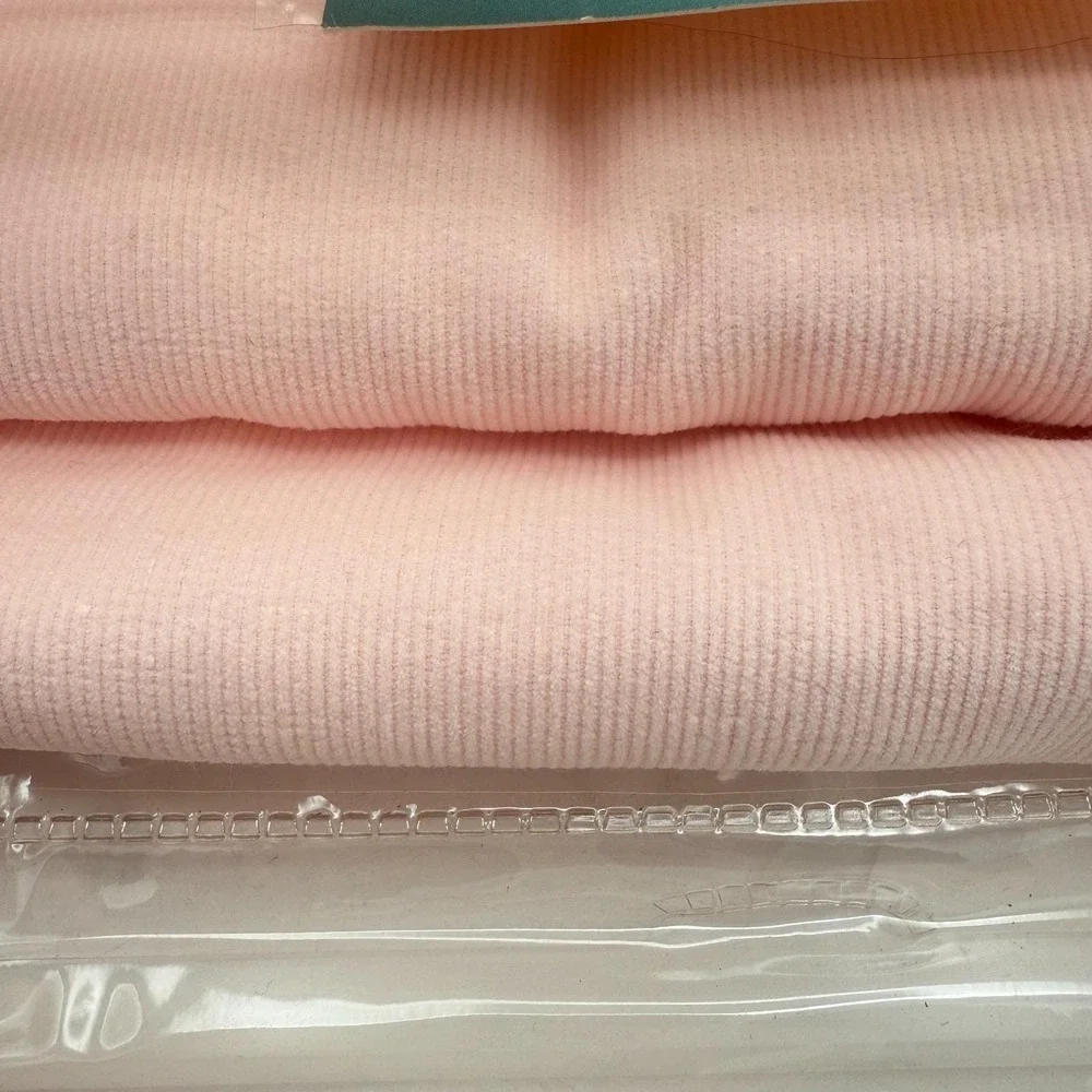 Wamsutta Pink Corduroy Tab Top Curtain Panels 50x84 100% Cotton Set‎ 2 Nursery